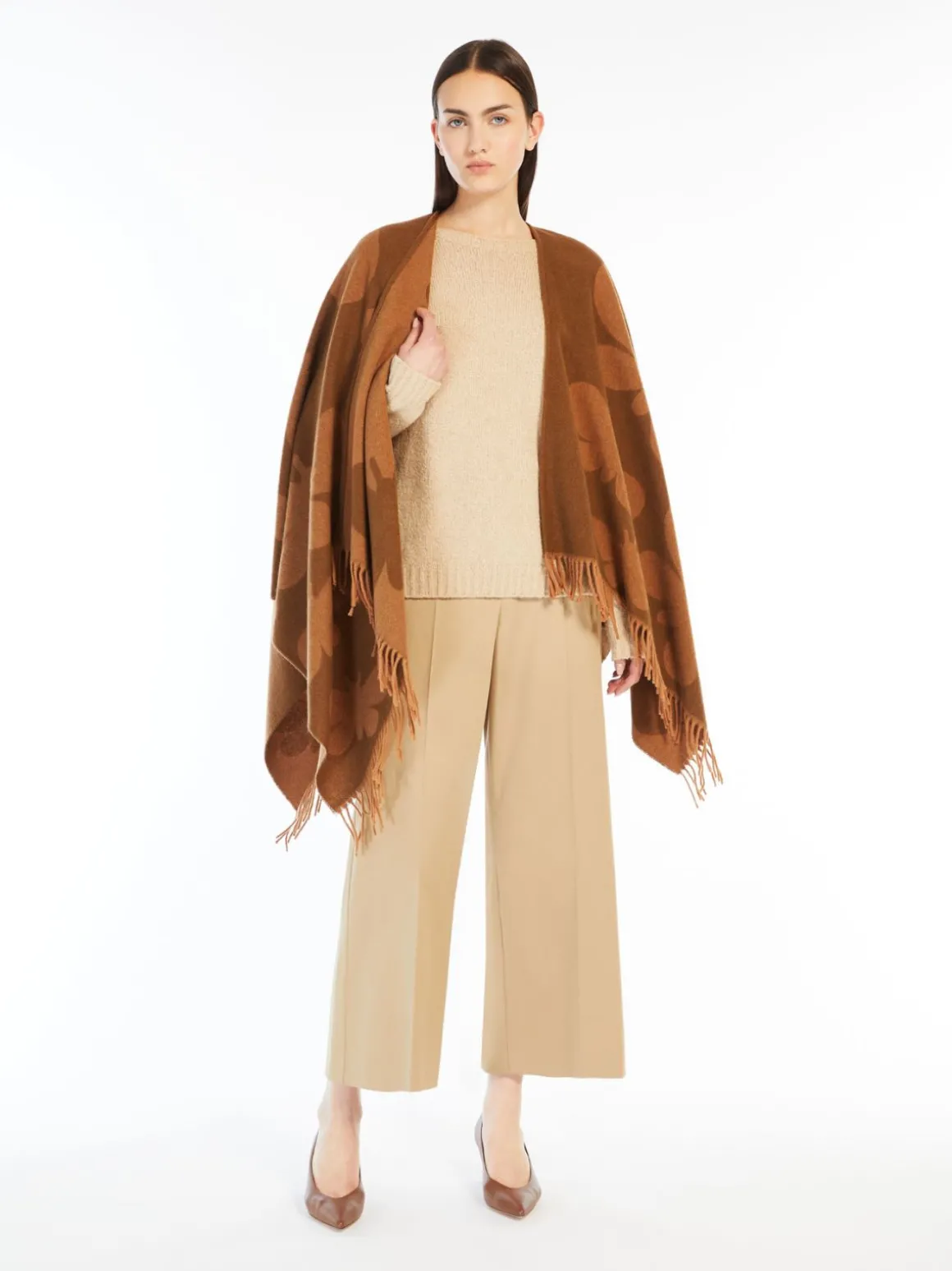 Discount Poncho in lana jacquard Sciarpeefoulard