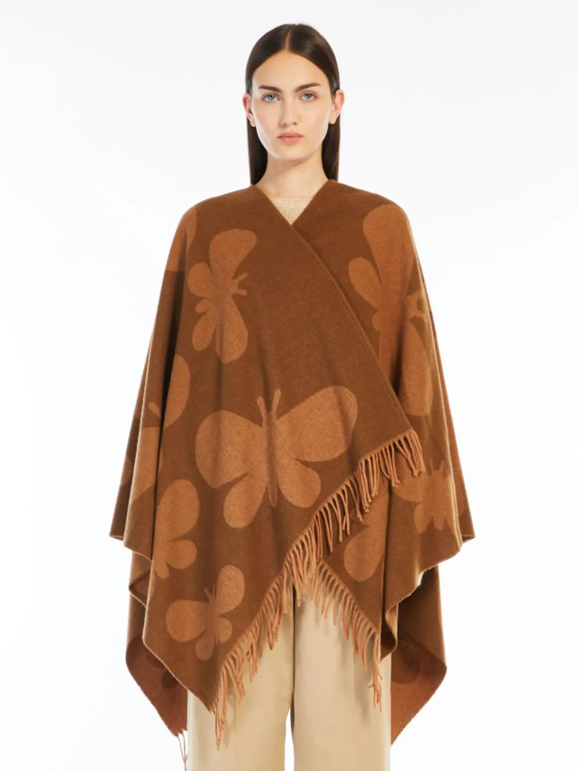 Discount Poncho in lana jacquard Sciarpeefoulard