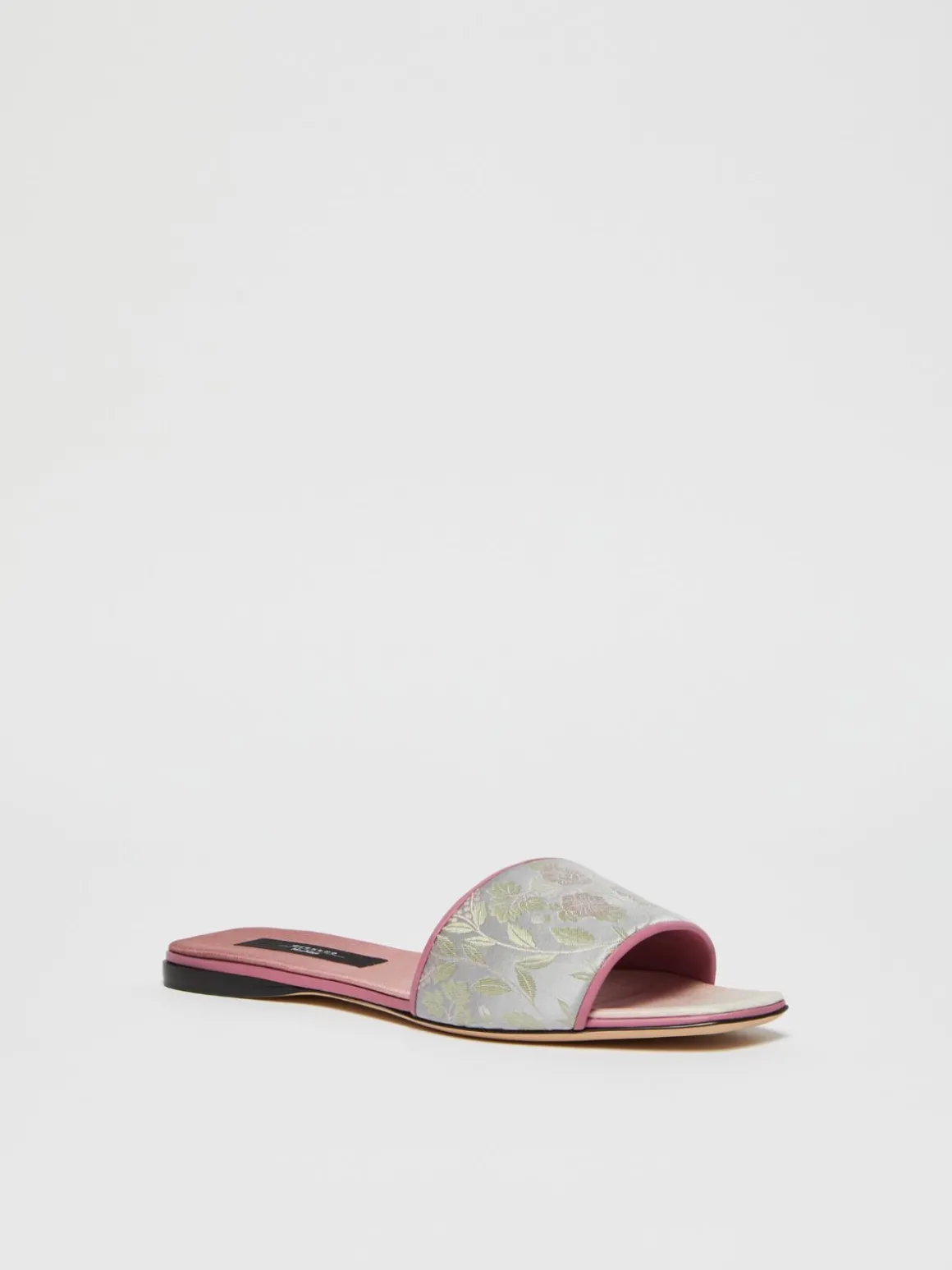 Store Sandalo flat in seta jacquard Scarpe