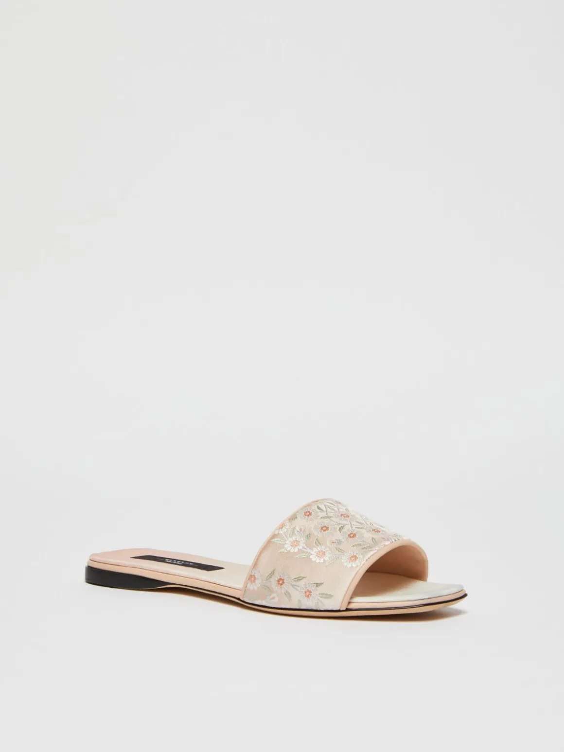Clearance Sandalo flat in seta jacquard Scarpe