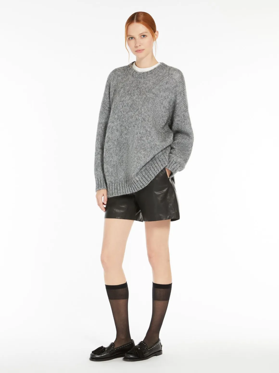 Fashion Short in pelle Pantaloniejeans