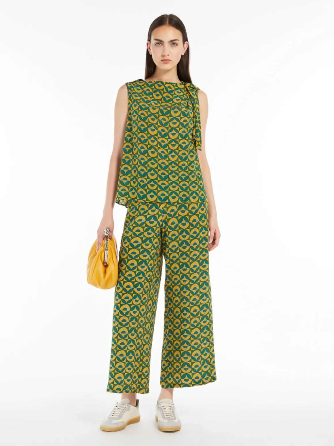 Online Top in crêpe de Chine di seta T-shirt E Top