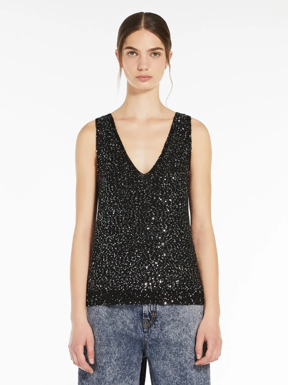 Best Top in filato di paillette Maglie