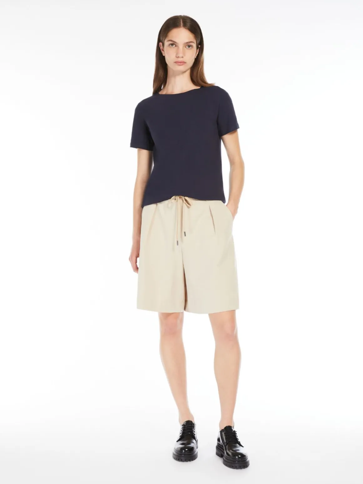 Shop T-shirt basic in cotone stretch T-shirt E Top