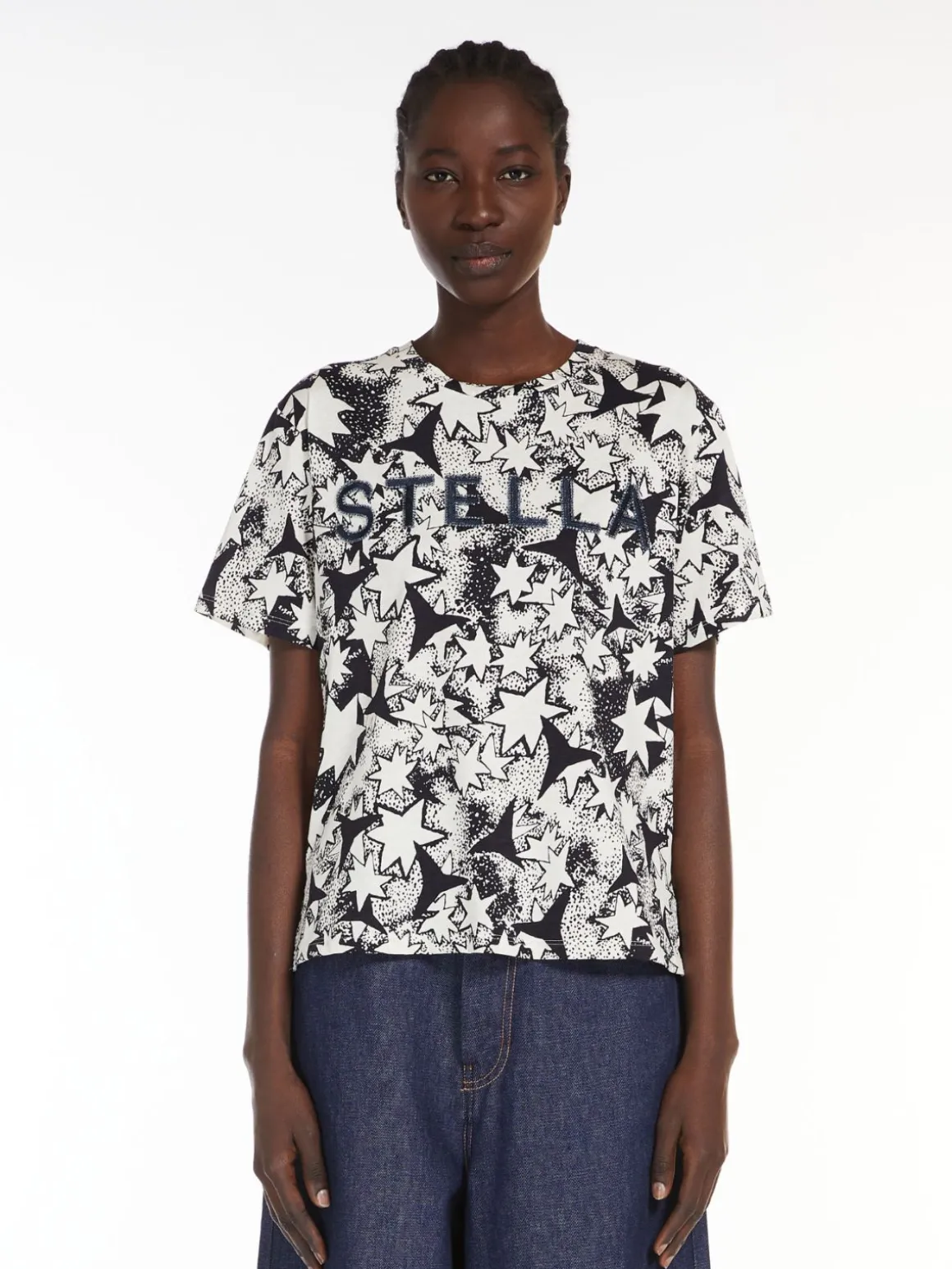 Best T-shirt in cotone con stampa e ricamo T-shirt E Top