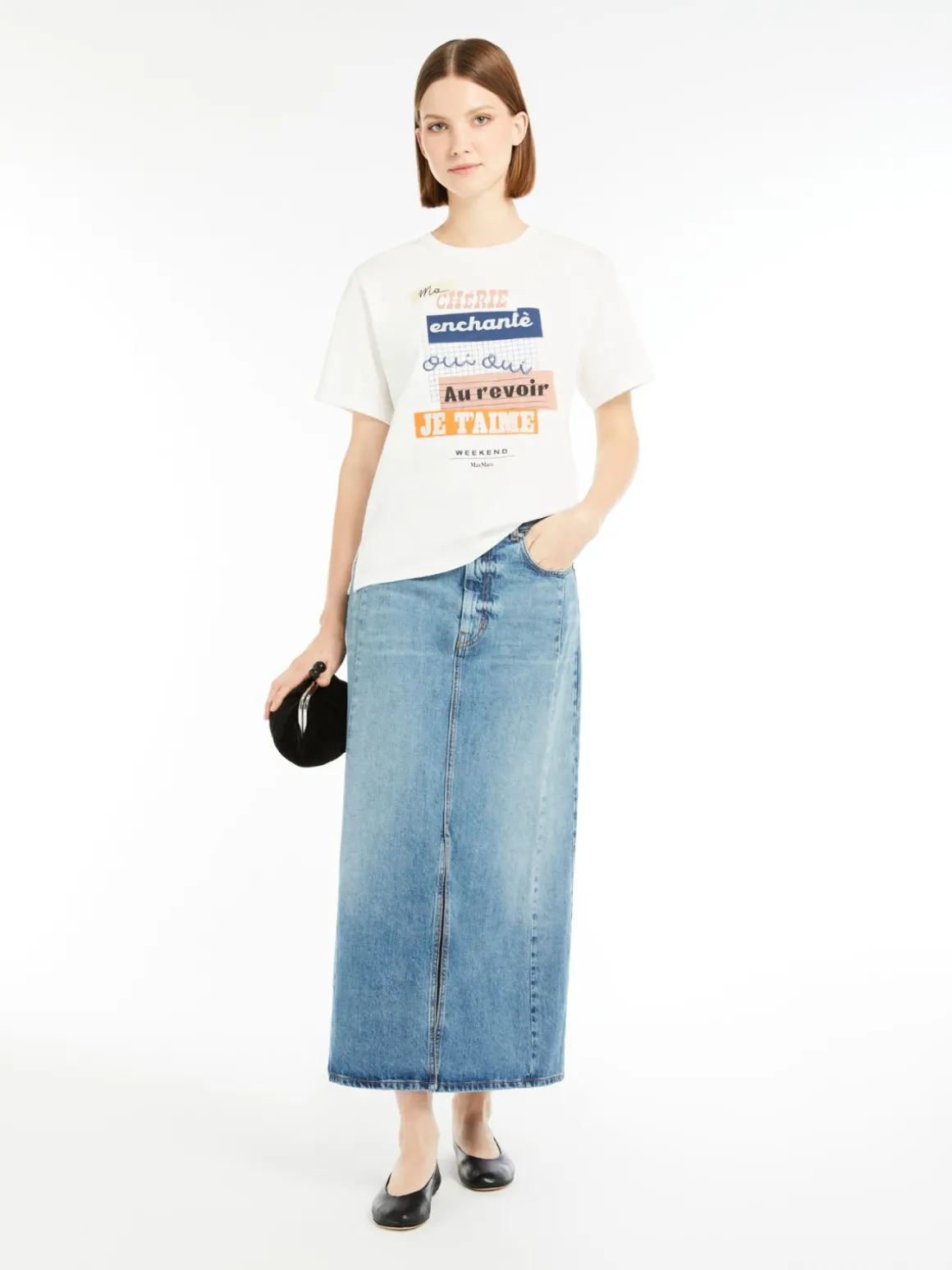 New T-shirt in jersey con stampa T-shirt E Top