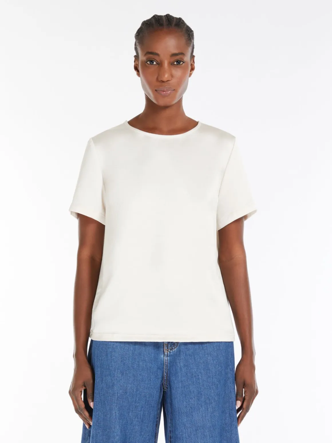 Online T-shirt in raso e jersey T-shirt E Top